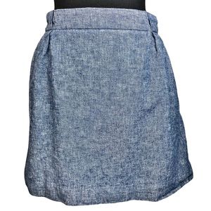 THE LIMITED ☆ Chambray Linen Blend A-Line Skirt